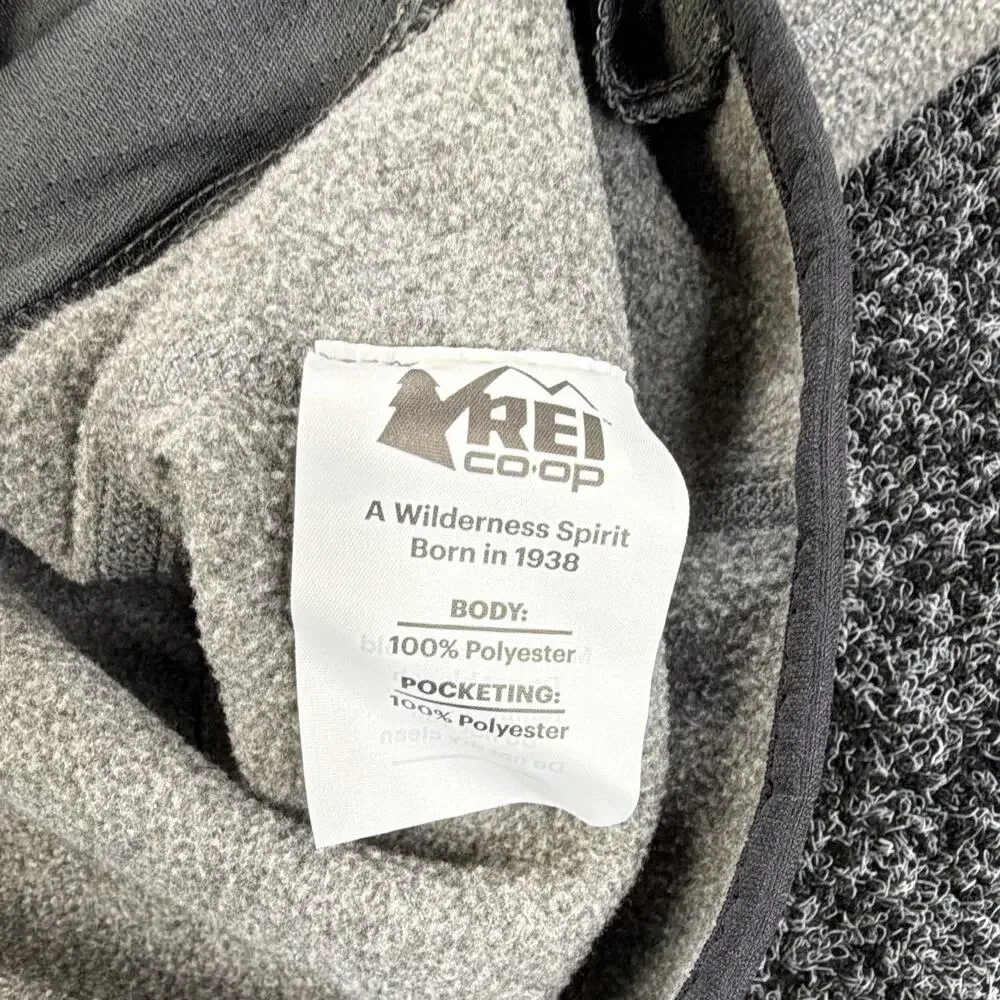 REI Co-op Mens Gray Full Zip Jacket Stand-Up Collar Zipped Pockets XL